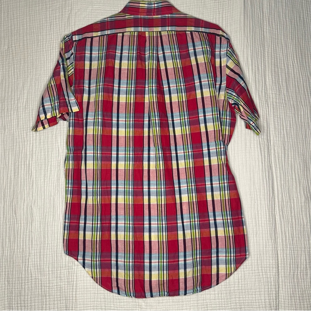 Polo Ralph Lauren Men’s Classic Short Sleeve Shirt Madras Plaid Button Down M - Picture 7 of 12